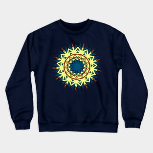 Golden decorative Mandala art Sunflower modern repeated pattern Crewneck Sweatshirt